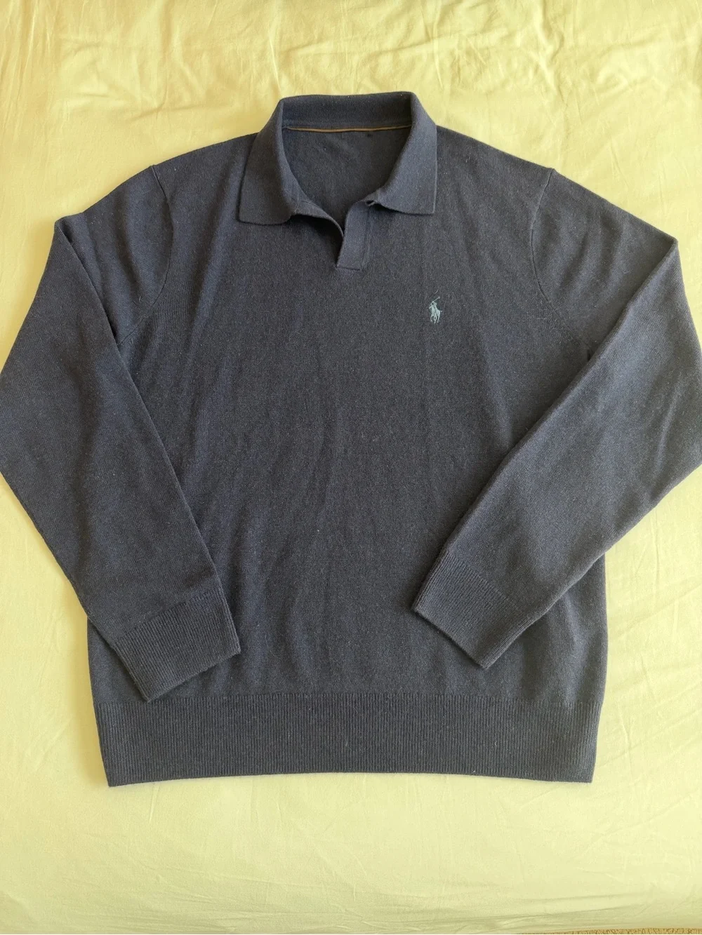 Ralph Lauren Dark Navy Long-Sleeve Polo Sweater